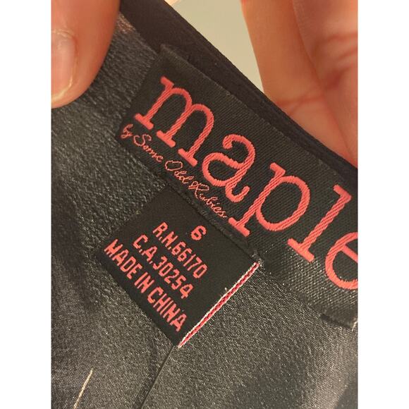 Maple Anthropologie Twilight Navy Aqua Abstract Silk Wrap Blouse ~ Sz 6 ~ Deco - Picture 7 of 8